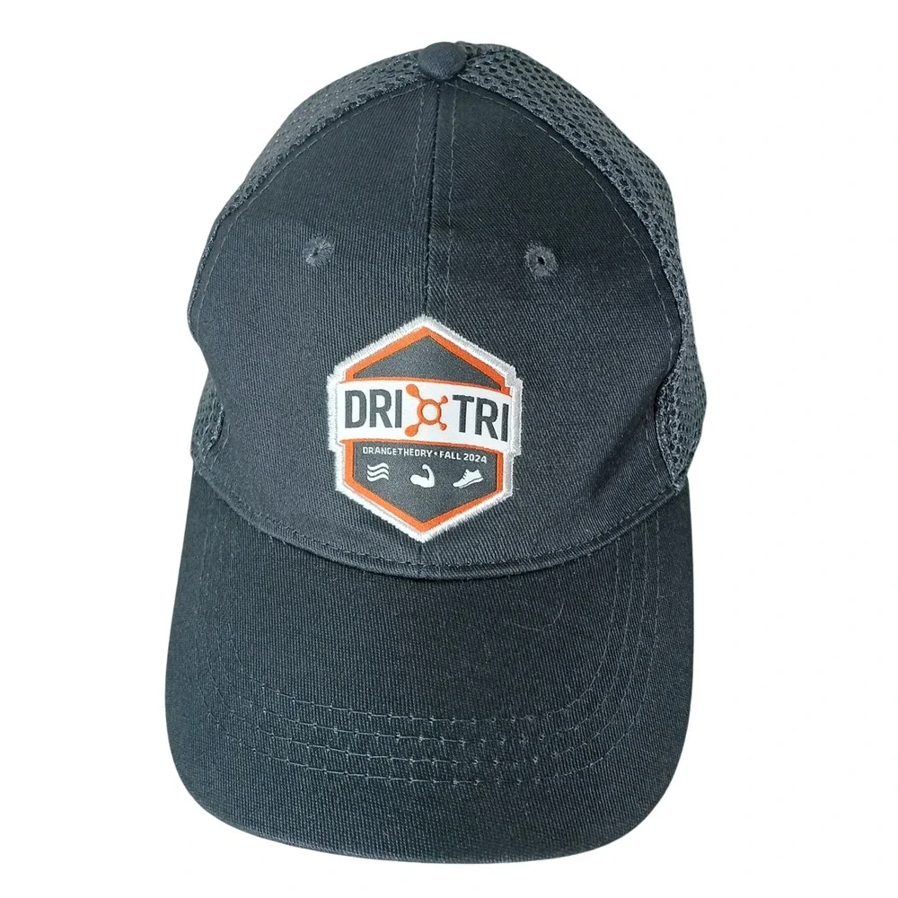 DRI TRI Orangetheory Fall 2024 Gray Adjustable Mesh Back‎ Hat Cap